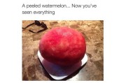 西瓜创意吃法，大砍刀剥西瓜皮完整教程