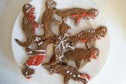 圣诞创意甜品，姜饼恐龙雷克斯饼干制作全攻略