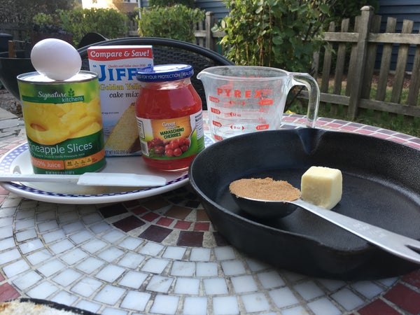 烤架版简易菠萝反转蛋糕