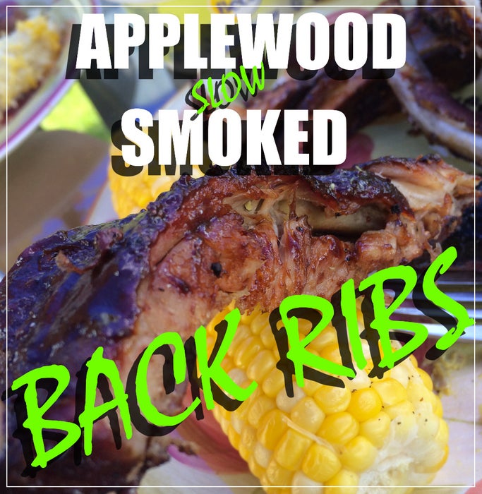 苹果木慢烤猪肋排