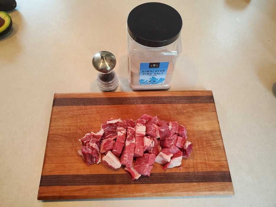 准备肋眼脆炸块