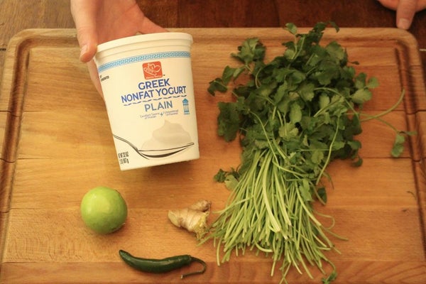 Blend the Cilantro Chutney