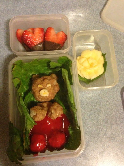 超级萌的糖醋酱肉丸便当