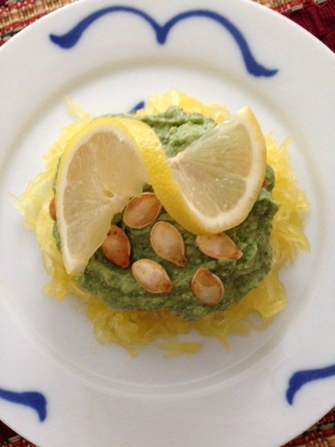 鳄梨香蒜酱意大利面南瓜