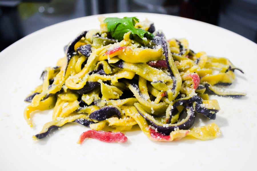 自制创意彩色意大利面