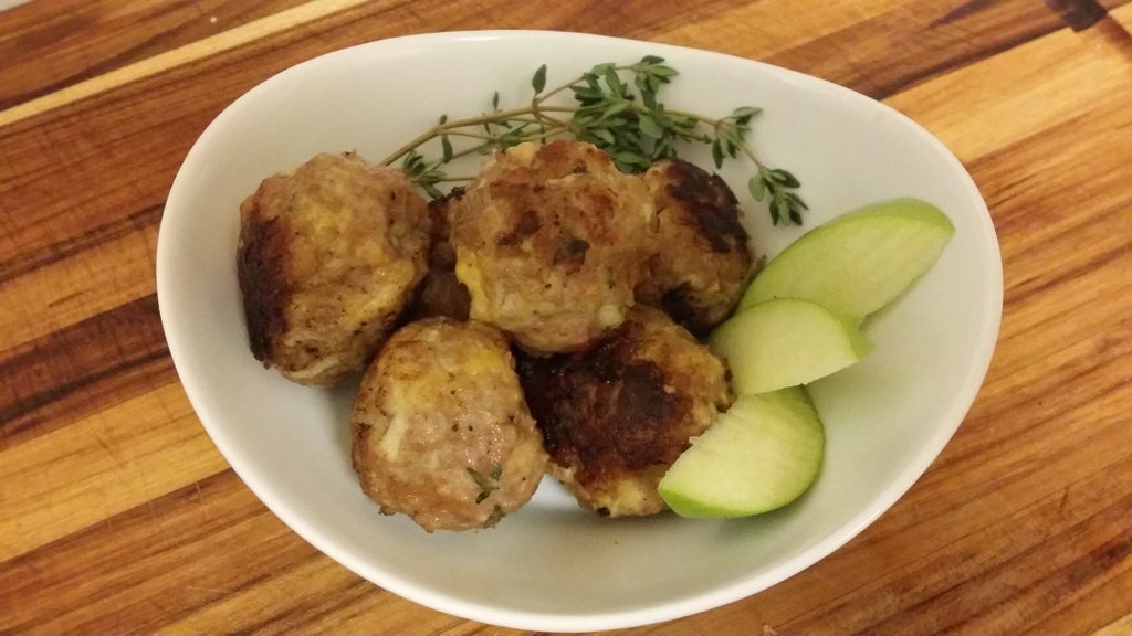 苹果切达猪肉丸子