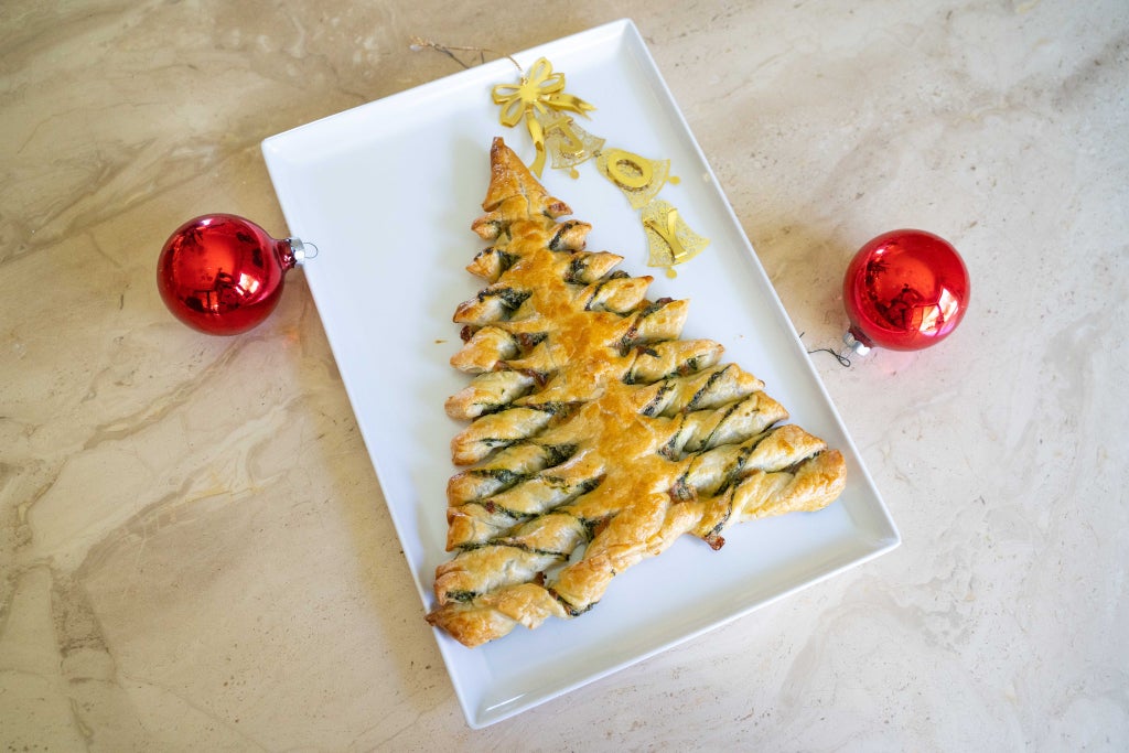 菠菜奶酪圣诞树