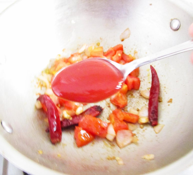 Add Tomato Sauce and Give a Mix