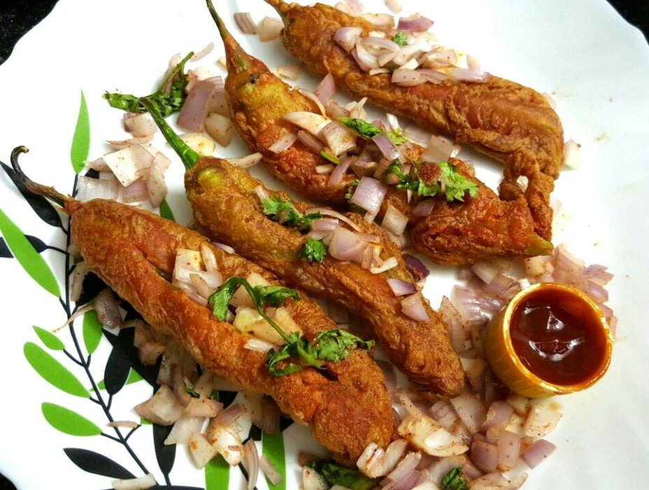 Mirchi Bajji(辣椒脆饼)- 印度街头小吃