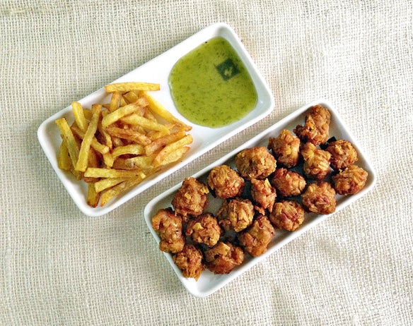 准备香辣鸡米花