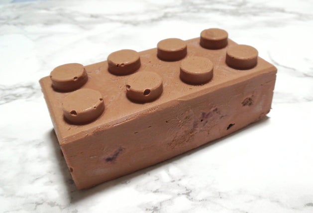 LEGO-Shaped Chocolate Mousse Cake