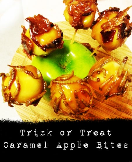 不给糖就捣蛋！焦糖苹果小食配蜜糖培根与面包虫