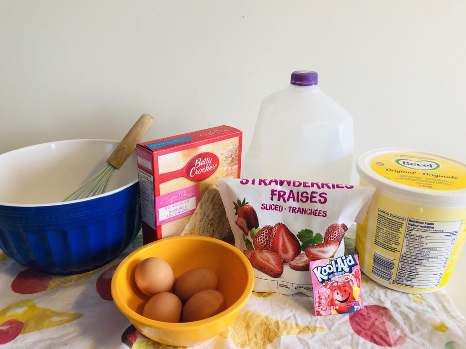 创意草莓柠檬蛋糕卷