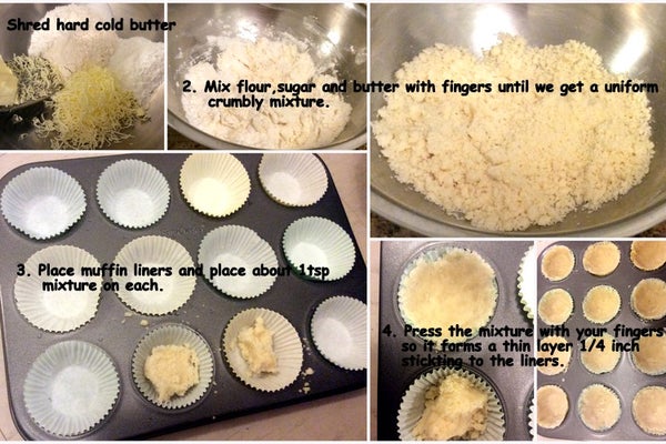 无蛋覆盆子小塔制作步骤：