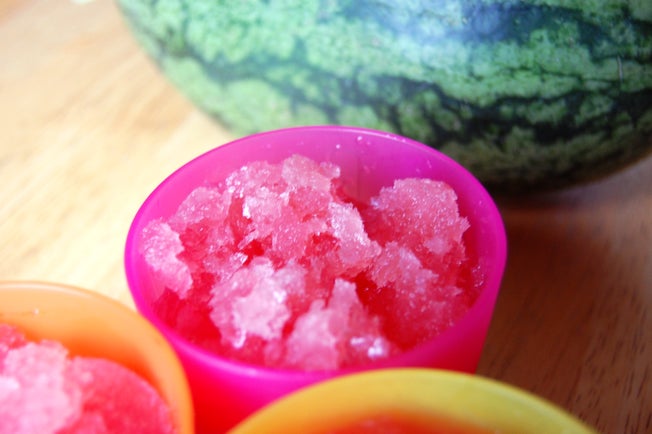 Watermelon Champagne Granita