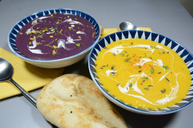 胡萝卜土豆汤两种做法 - 黄色与紫色