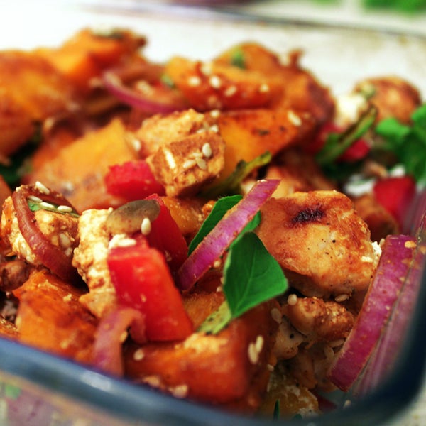 烤南瓜沙拉 - 感恩节晚餐