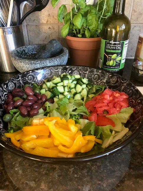 新鲜田园沙拉制作