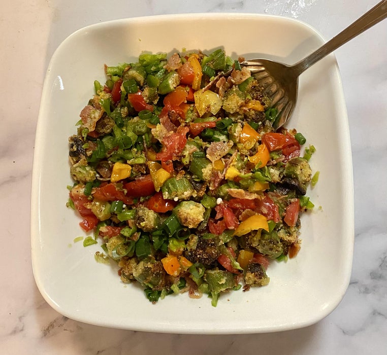 三椒秋葵番茄沙拉