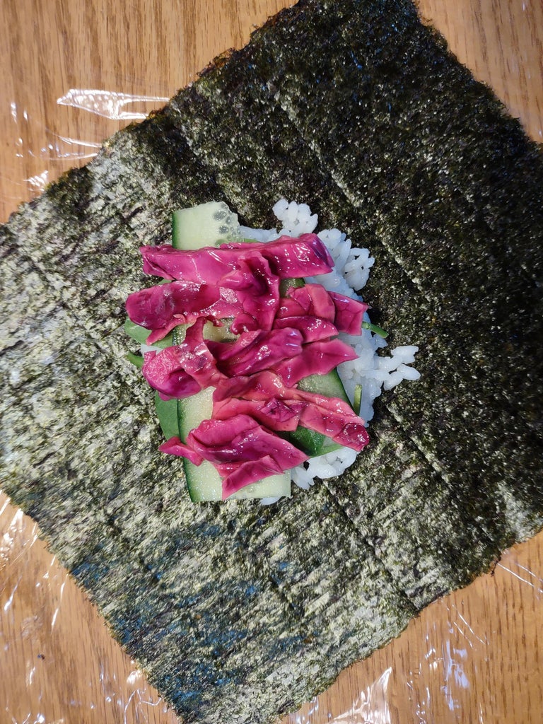 Add Fillings to Nori and Rice