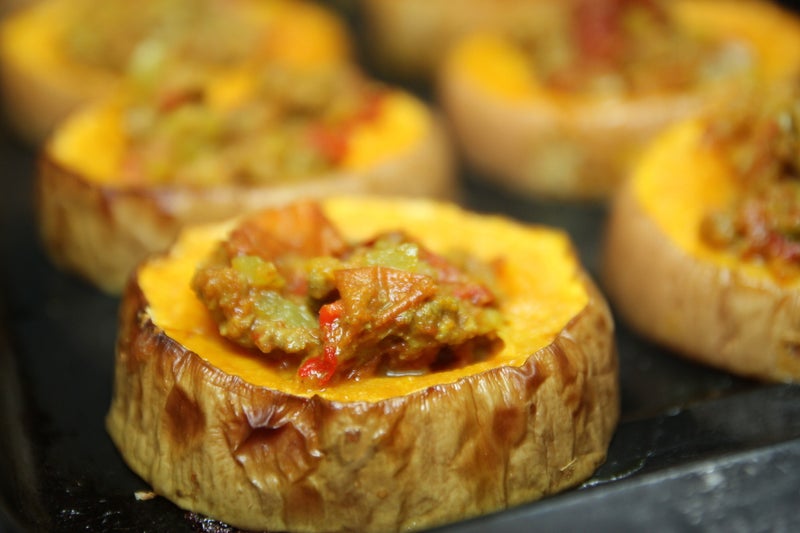 填馅烤南瓜配菜