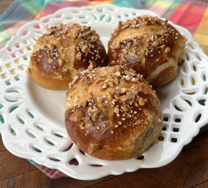 花生酱椒盐脆饼面包卷