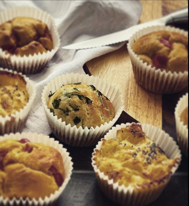 番茄火箭菜芝士咸味面包马芬