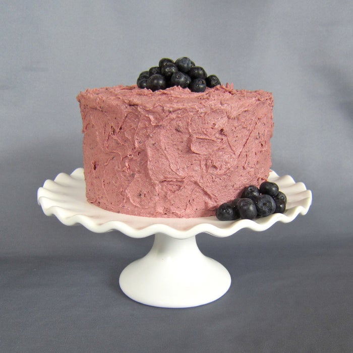 柠檬橄榄油蛋糕配蓝莓香醋奶油霜