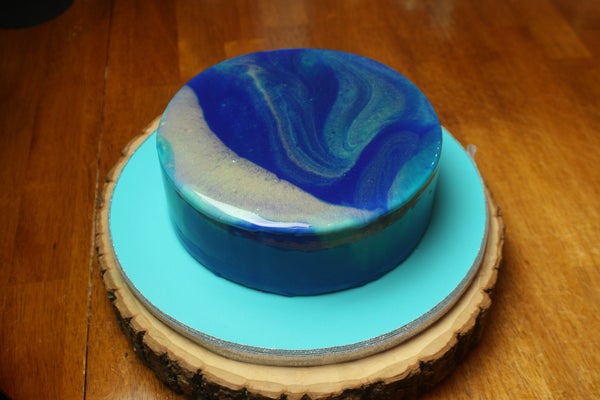 银河镜面淋面奶油蛋糕