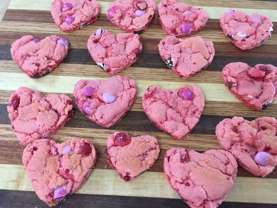草莓爱心饼干