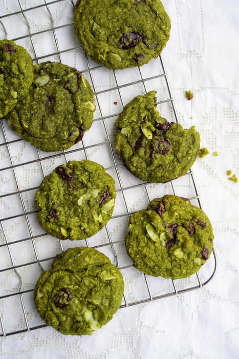 抹茶杏仁巧克力豆饼干