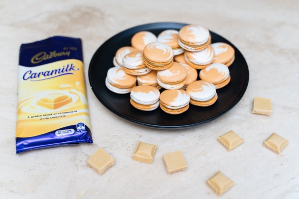 Caramilk Chocolate Macarons