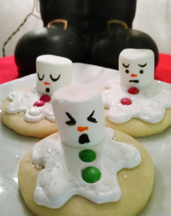 融化圣诞雪人饼干