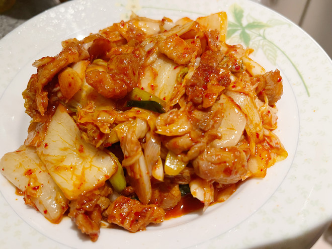 五花肉炒豆腐泡菜