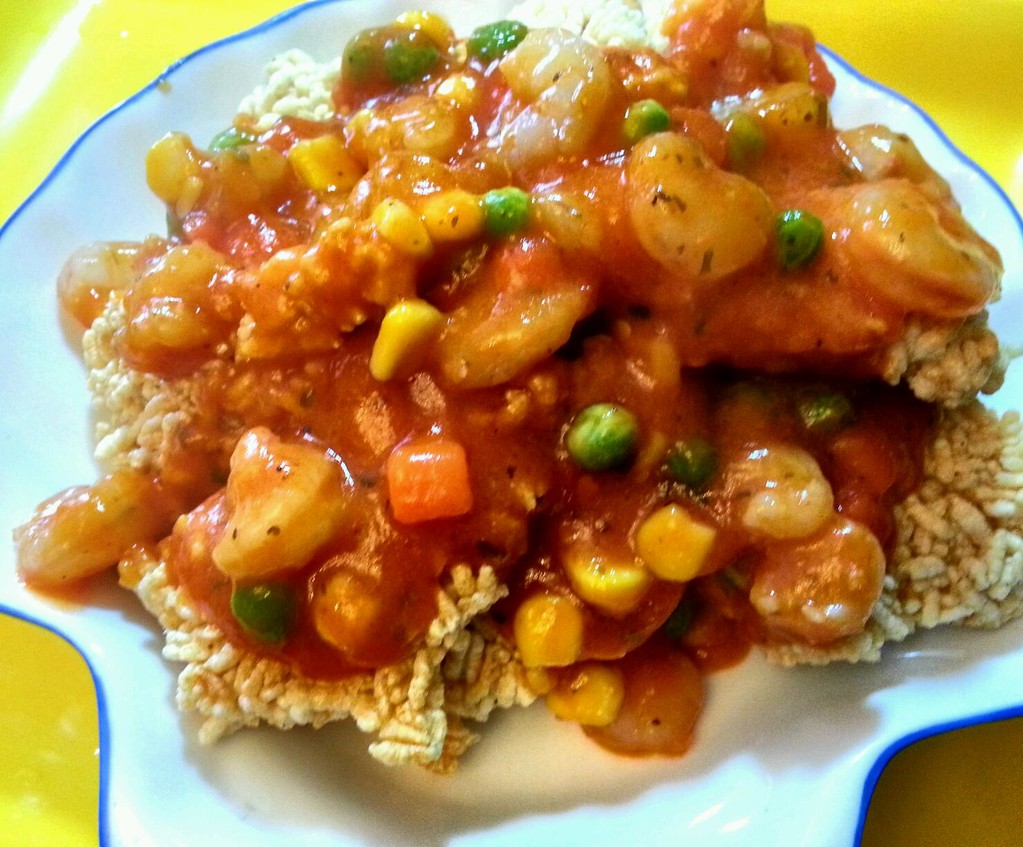 锅巴虾仁