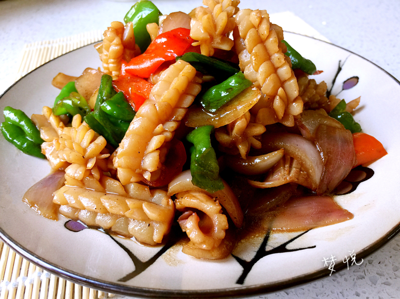 沙拉酱炒鱿鱼卷