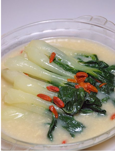 奶汤冻菌白菜苞