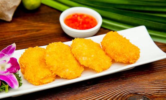 葵花虾饼